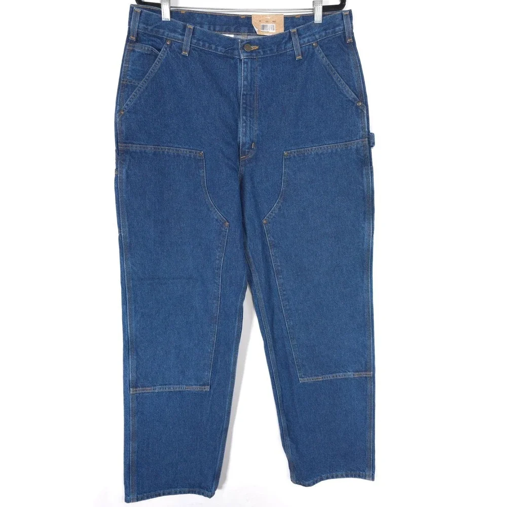 CARHARTT New Double Front Knee VTG Jeans 38x34 Logger Dungaree Loose Fit B73 DST
